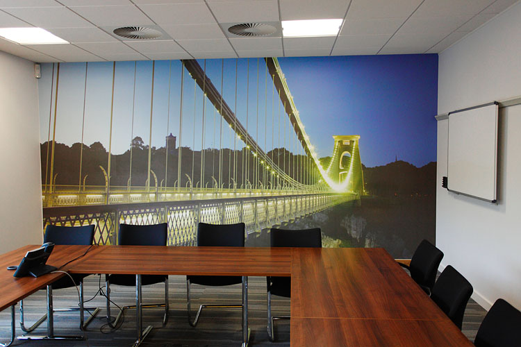 4.5 metre wide wallpaper. Also supplied three other images