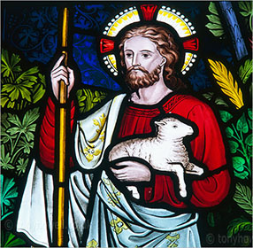 Jesus - Stained-Glass Window, St. Johns Church, Bath