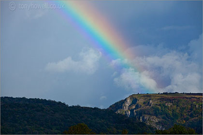 Rainbow over Cheddar Gorge