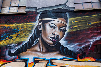 Graffiti, woman