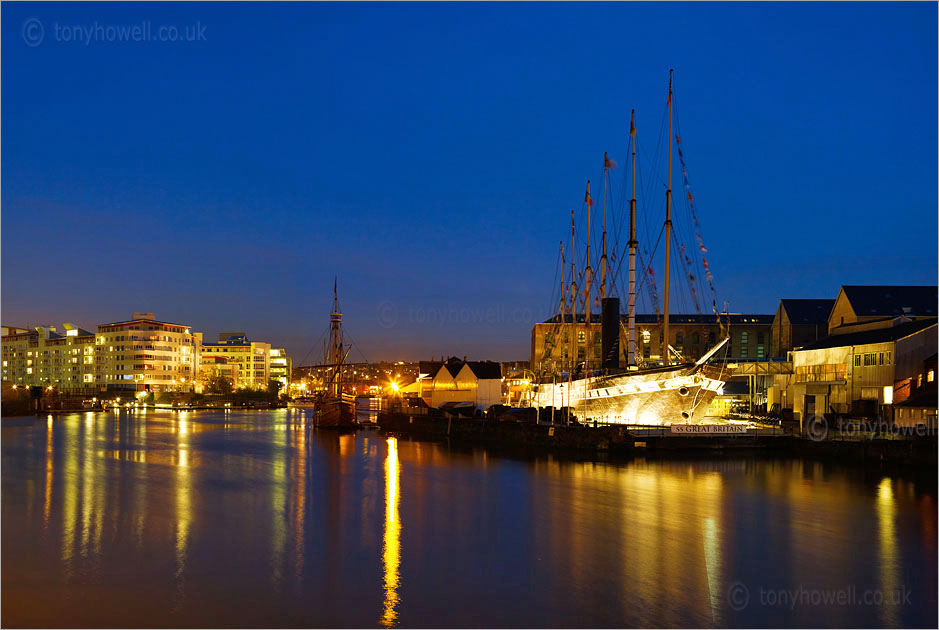 SS Great Britain, The Matthew, Bristol Harbour, Night