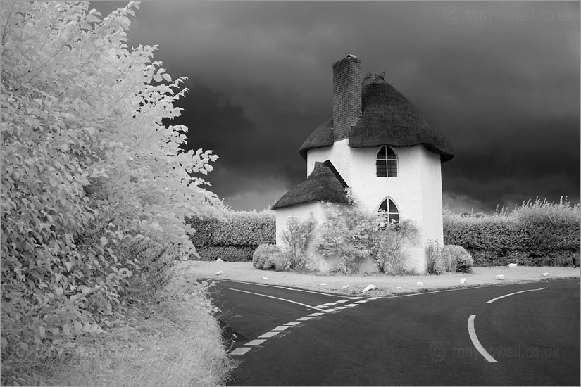 Toll House Cottage, Stanton Drew (Infrared Camera, turns foliage white)