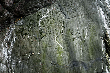 Crantock-Beach-Cave-Carving-Cornwall