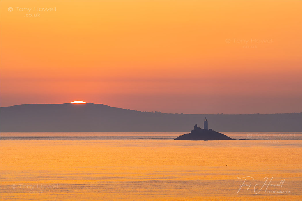 Anticipation - Godrevy Lighthouse from St Ives at Sunrise