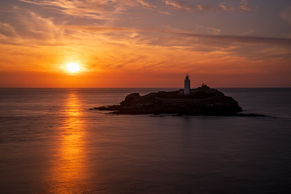 Godrevy-Lighthouse-Sunset-Cornwall-AR3387