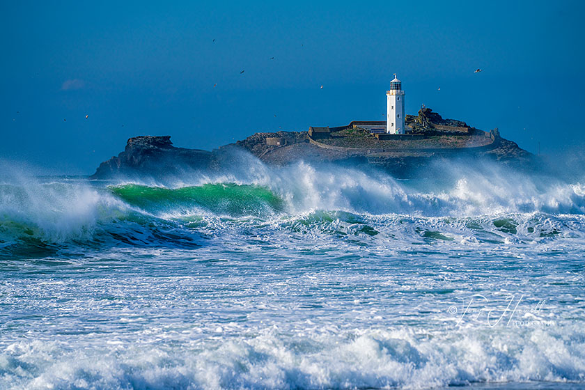 Godrevy Lighthouse, Wave