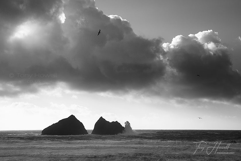 Storm, Gull Rocks, Holywell Beach