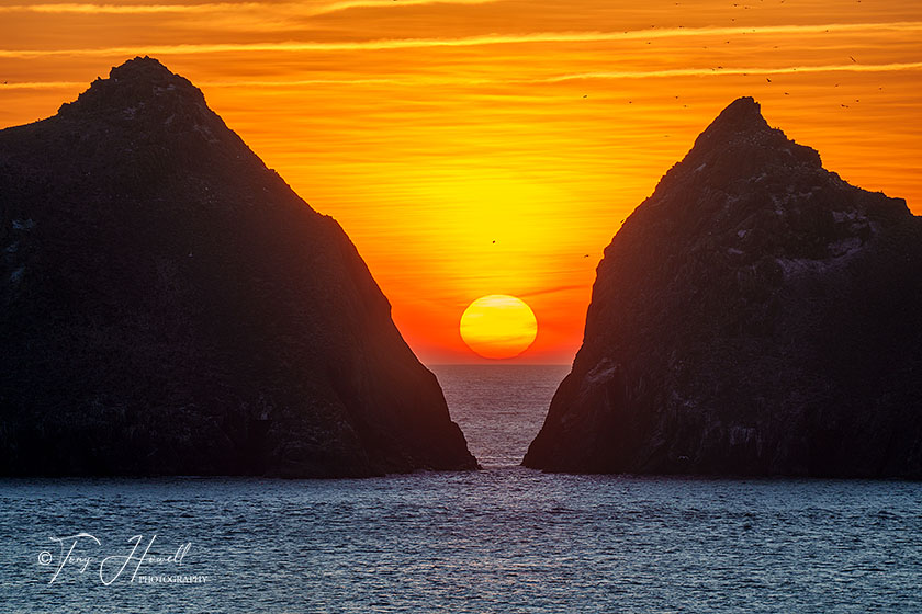 Holywell Beach, Sunset, Carters Rocks