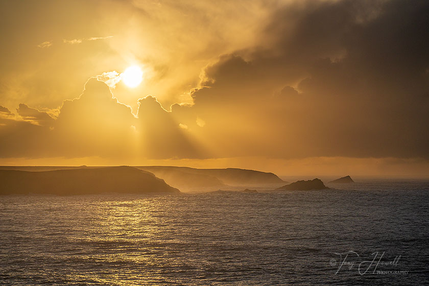 Pentire, Goose Island, Chick Island, from Newquay