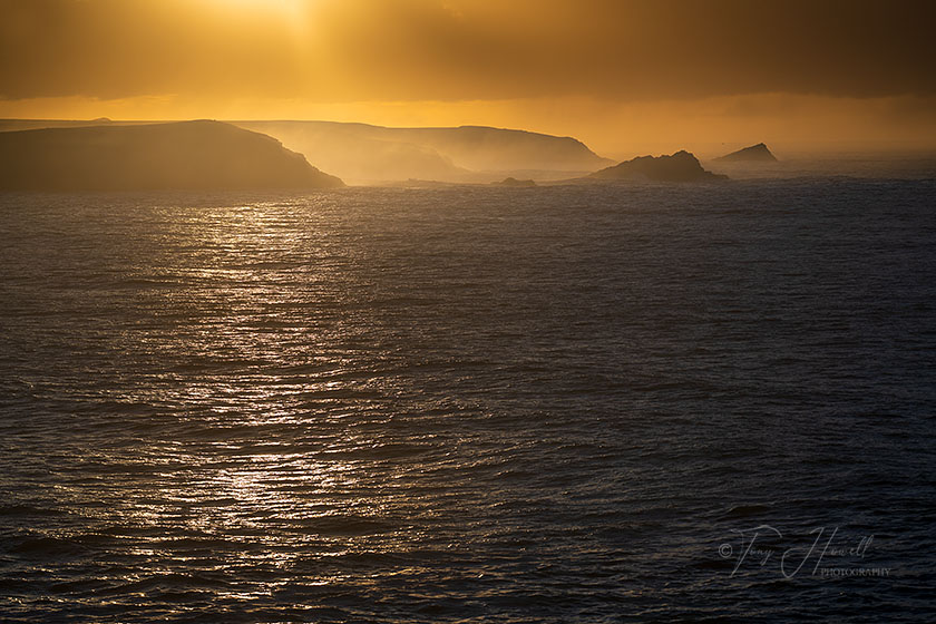 Pentire, Goose Island, Chick Island, from Newquay