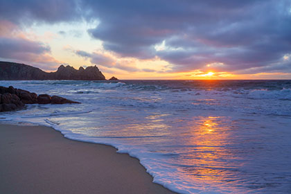 Porthcurno-Beach-Sunrise-Cornwall