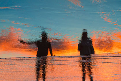 Reflections-Sunset-Perranporth-Cornwall