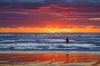Surfer-Sunset-Perranporth-Cornwall