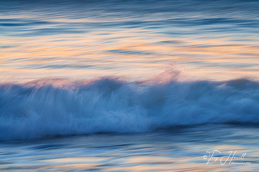 Wave at Sunset, ICM (Intentional Camera Movement), Perran Sands, Perranporth