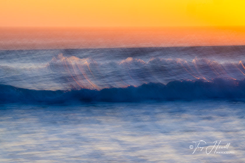 Wave at Sunset, ICM (Intentional Camera Movement), Perran Sands, Perranporth