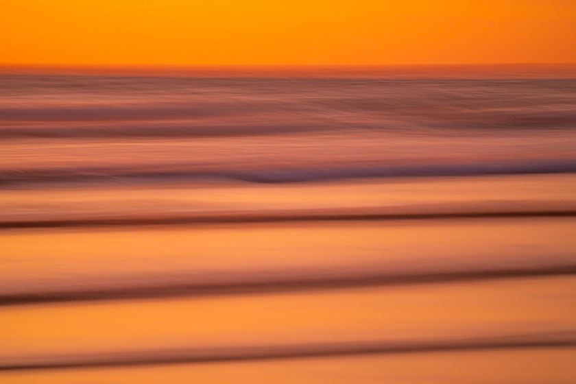 Waves, Sunset, ICM (Intentional Camera Movement), Perranporth