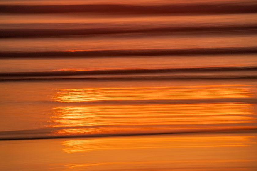 Waves, Sunset, ICM (Intentional Camera Movement), Perranporth