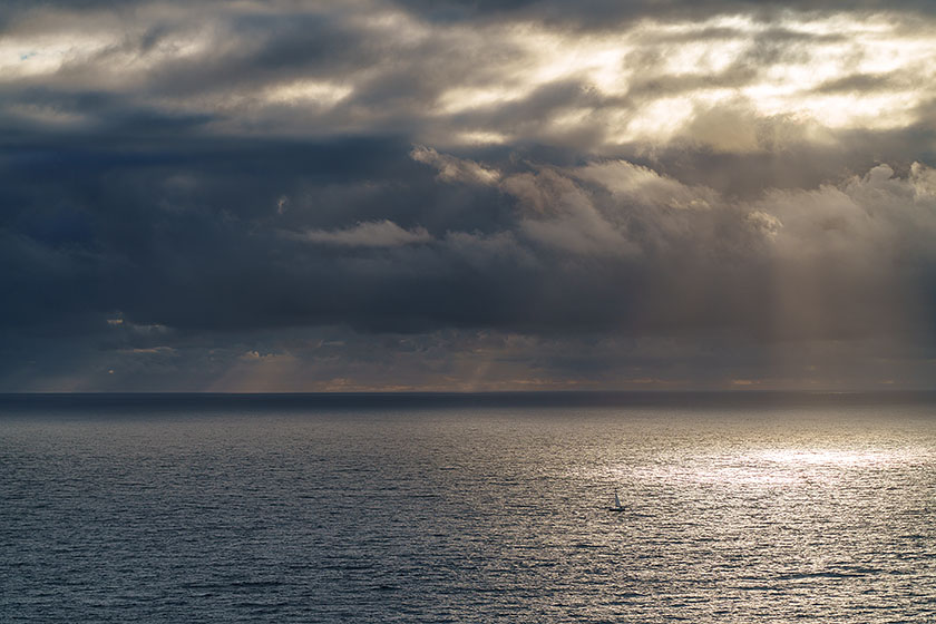 Yacht, off Cape Cornwall