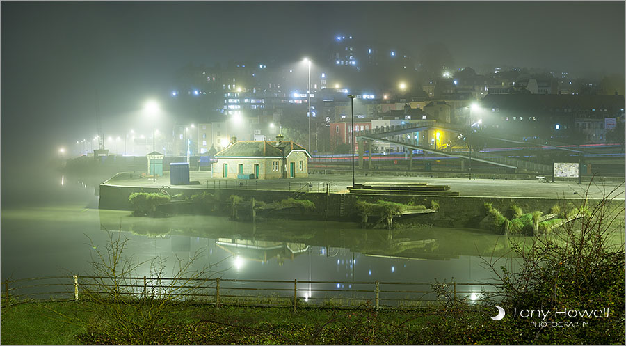 Cumberland Basin, Bristol, Night, Fog