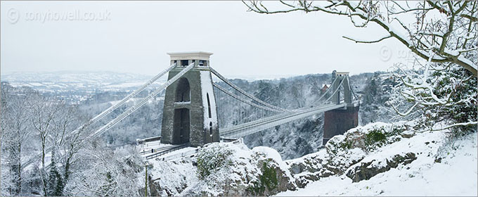 Clifton Suspension Bridge, Snow